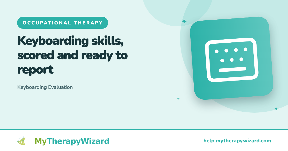 Keyboarding Evaluation - MyTherapyWizard help article card