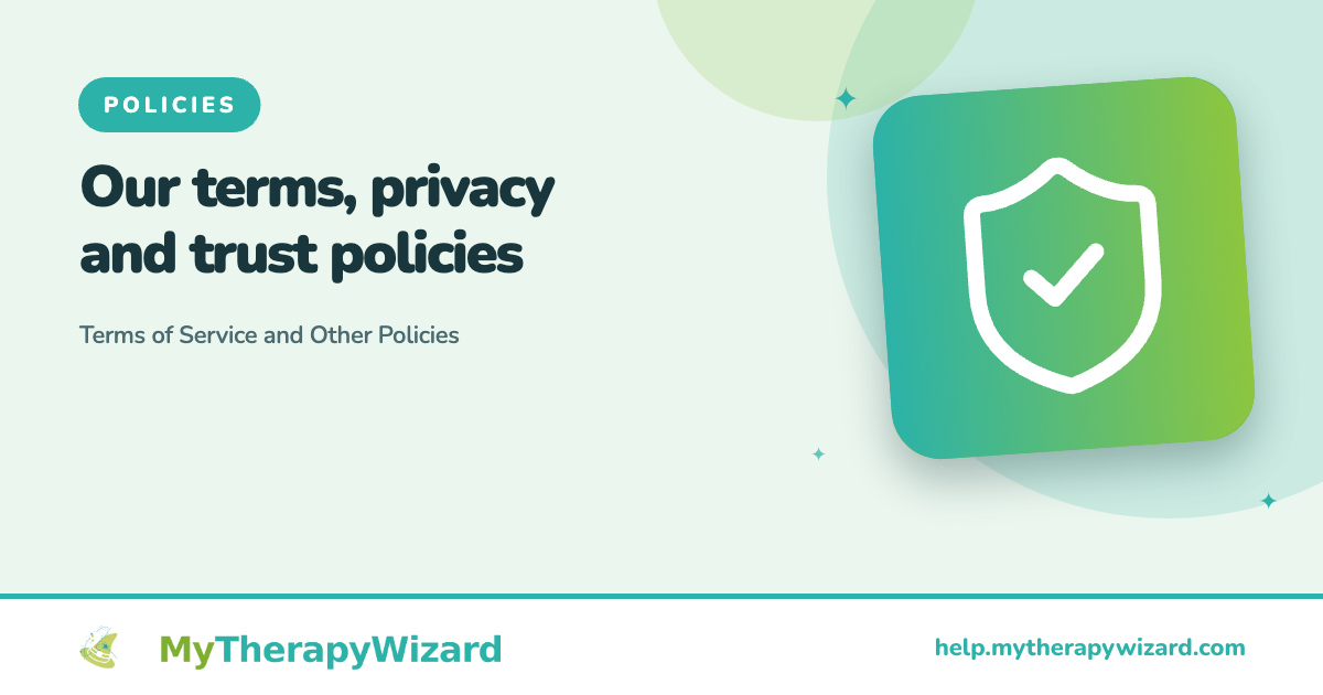 Terms of Service and Other Policies - MyTherapyWizard help article card
