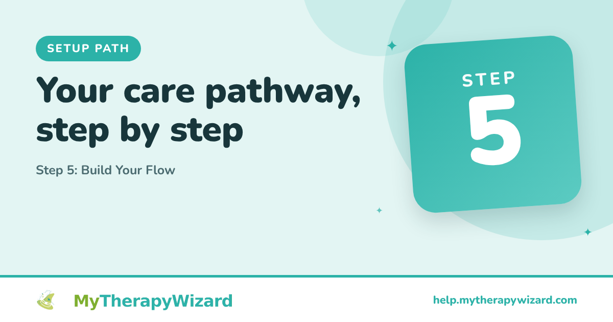 Step 5 - Build Your Flow - MyTherapyWizard help article card