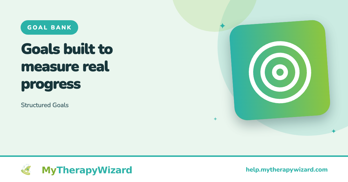 Structured Goals - MyTherapyWizard help article card
