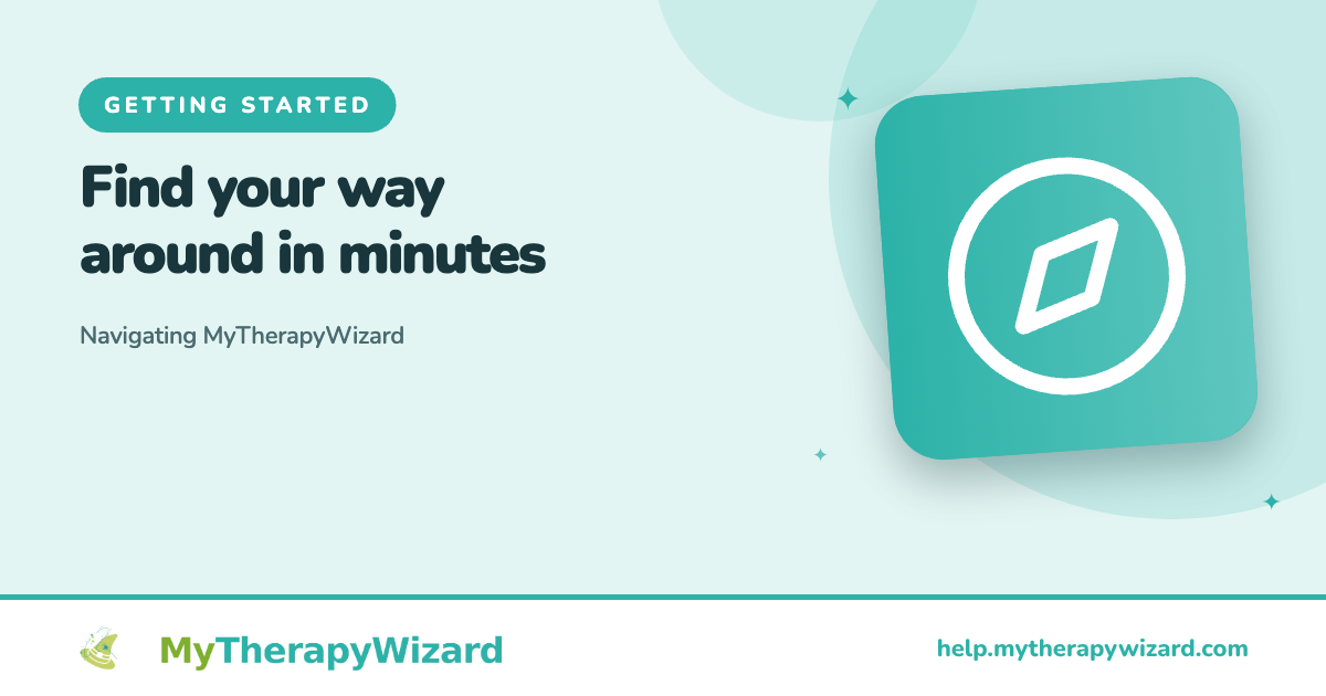 Navigating MyTherapyWizard - MyTherapyWizard help article card