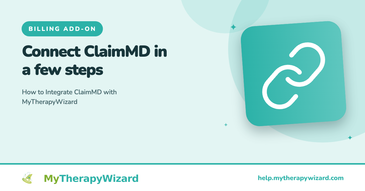 How to Integrate ClaimMD with MyTherapyWizard - MyTherapyWizard help article card